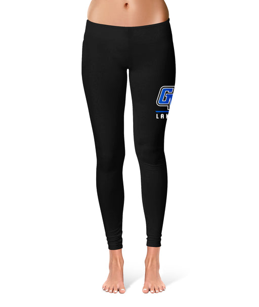 Grand Valley State Lakers Collegiate Large Logo on Thigh Women Black Yoga Leggings 2.5 Waist Tights" - Vive La Fête - Online Apparel Store