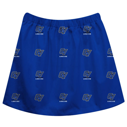 Grand Valley State Lakers Skirt Blue All Over Logo - Vive La Fête - Online Apparel Store