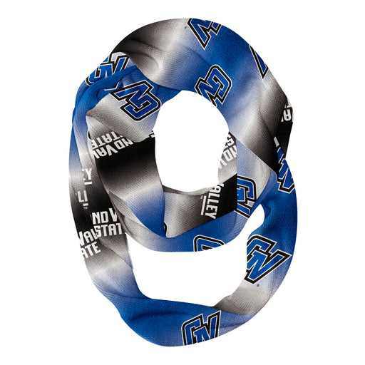 Grand Valley State Lakers Vive La Fete All Over Logo Game Day Collegiate Women Ultra Soft Knit Infinity Scarf