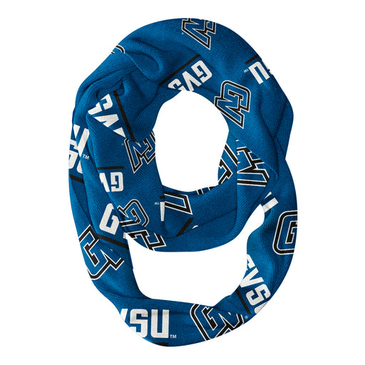 Grand Valley State Lakers Vive La Fete Repeat Logo Game Day Collegiate Women Light Weight Ultra Soft Infinity Scarf
