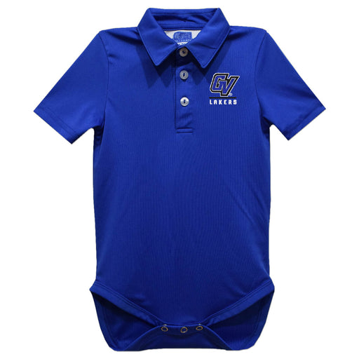 Grand Valley State Lakers Embroidered Royal Solid Knit Polo Onesie