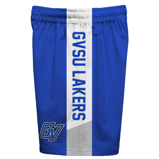 Grand Valley State Lakers Vive La Fete Game Day Blue Stripes Boys Solid White Athletic Mesh Short - Vive La Fête - Online Apparel Store