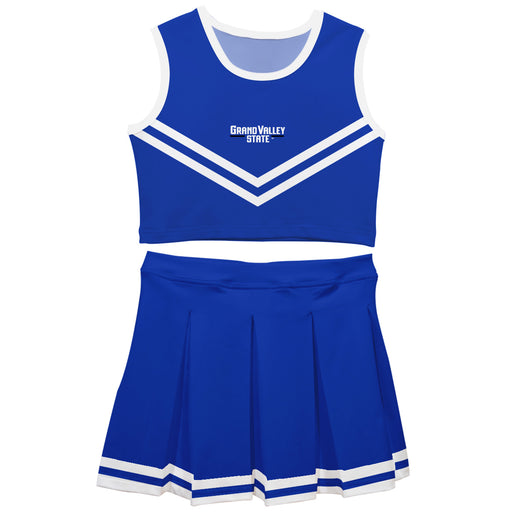 Grand Valley State Lakers Vive La Fete Game Day Blue Sleeveless Cheerleader Set