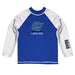 Grand Valley State Lakers Vive La Fete Logo Blue White Long Sleeve Raglan Rashguard
