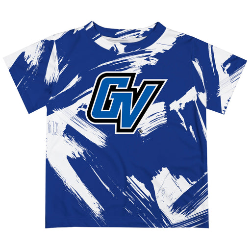 Grand Valley State Lakers  Vive La Fete Boys Game Day Blue Short Sleeve Tee Paint Brush
