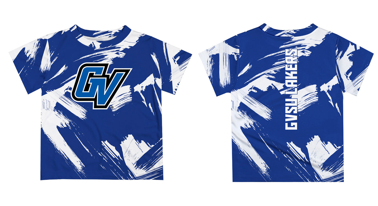 Grand Valley State Lakers  Vive La Fete Boys Game Day Blue Short Sleeve Tee Paint Brush - Vive La Fête - Online Apparel Store