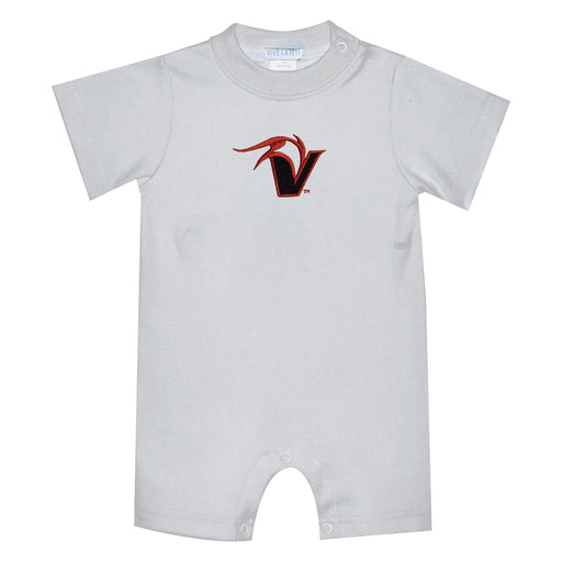 Hawaii Hilo Vulcans Embroidered White Knit Short Sleeve Boys Romper