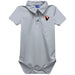 Hawaii Hilo Vulcans Embroidered Gray Solid Knit Polo Onesie