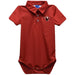 Hawaii Hilo Vulcans Embroidered IEmbroidered Red Solid Knit Polo Onesie