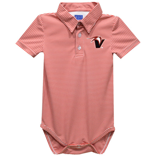 Hawaii Hilo Vulcans Embroidered Red Stripe Knit Polo Onesie