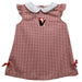 Hawaii Hilo Vulcans Embroidered Red Gingham A Line Dress