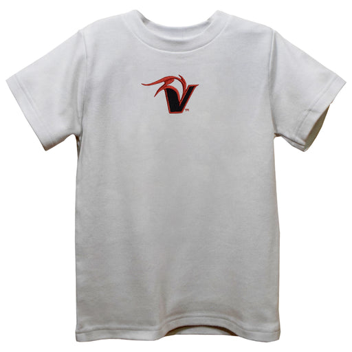 Hawaii Hilo Vulcans Embroidered White Short Sleeve Boys Tee Shirt