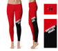 University of Hartford Hawks Vive La Fete Game Day Collegiate Leg Color Block Women Red Black Yoga Leggings - Vive La Fête - Online Apparel Store