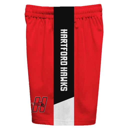 Hartford Hawks Vive La Fete Game Day Red Stripes Boys Solid Black Athletic Mesh Short - Vive La Fête - Online Apparel Store