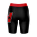 Hartford Hawks Vive La Fete Game Day Logo on Thigh and Waistband Black and Red Women Bike Short 9 Inseam - Vive La Fête - Online Apparel Store