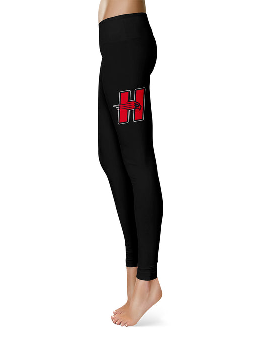 Hartford Hawks Vive La Fete Game Day Collegiate Large Logo on Thigh Women Black Yoga Leggings 2.5 Waist Tights - Vive La Fête - Online Apparel Store