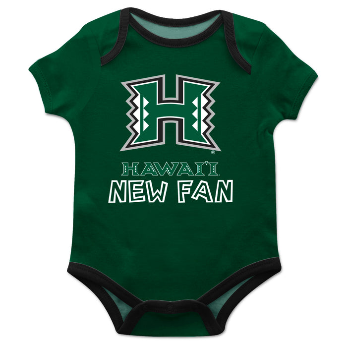 Hawaii Rainbow Warriors Green Boys Onesie Short Sleeve - Vive La Fête - Online Apparel Store