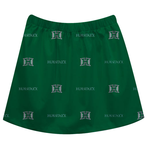 Hawaii Rainbow Warriors Green Skirt All Over Logo - Vive La Fête - Online Apparel Store