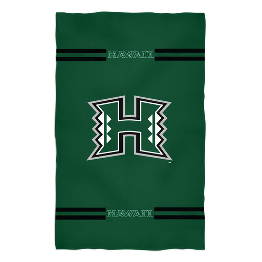 Hawaii Rainbow Warriors Vive La Fete Game Day Absorvent Premium Green Beach Bath Towel 51 x 32" Logo and Stripes" - Vive La Fête - Online Apparel Store