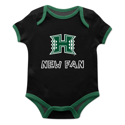 Hawaii Rainbow Warriors Vive La Fete Infant Black Short Sleeve Onesie New Fan Logo and Mascot Bodysuit