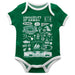 Hawaii Rainbow Warriors Hand Sketched Vive La Fete Impressions Artwork Infant Green Short Sleeve Onesie Bodysuit