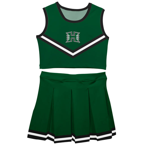 Hawaii Rainbow Warriors Vive La Fete Game Day Green Sleeveless Cheerleader Set