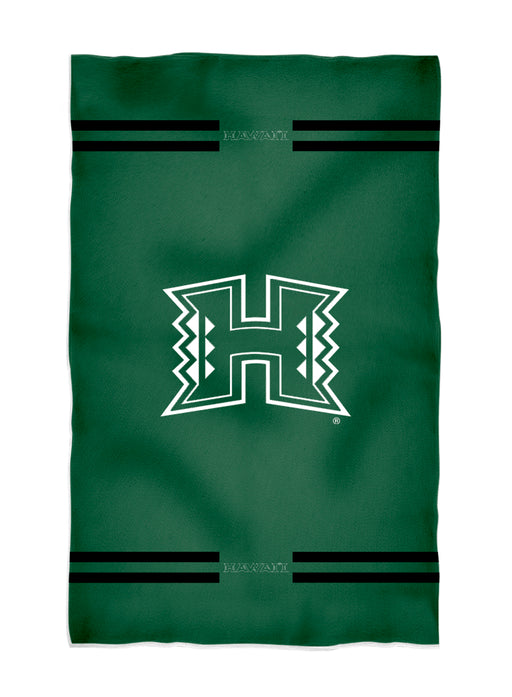 Hawaii Rainbow Warriors Vive La Fete Game Day Absorbent Premium Green Beach Bath Towel 31 x 51 Logo and Stripes
