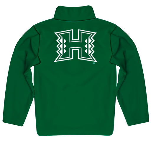 Hawaii Rainbow Warriors Vive La Fete Game Day Solid Green Quarter Zip Pullover Sleeves - Vive La Fête - Online Apparel Store