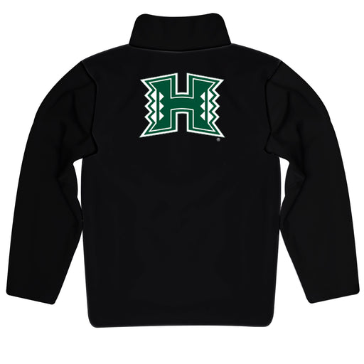 Hawaii Rainbow Warriors Vive La Fete Game Day Solid Black Quarter Zip Pullover Sleeves - Vive La Fête - Online Apparel Store