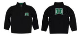 Hawaii Rainbow Warriors Vive La Fete Game Day Solid Black Quarter Zip Pullover Sleeves - Vive La Fête - Online Apparel Store