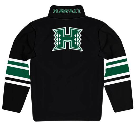 Hawaii Rainbow Warriors Vive La Fete Game Day Black Quarter Zip Pullover Stripes on Sleeves - Vive La Fête - Online Apparel Store