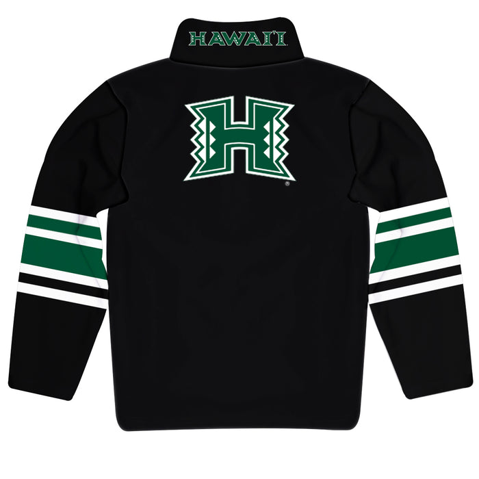 Hawaii Rainbow Warriors Vive La Fete Game Day Black Quarter Zip Pullover Stripes on Sleeves - Vive La Fête - Online Apparel Store