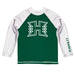 Hawaii Warriors Vive La Fete Green and White Long Sleeve Raglan Rashguard