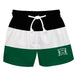 Hawaii Rainbow Warriors Vive La Fete Green White Black Stripes Swimtrunks V1