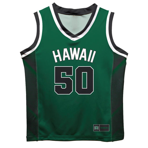 Hawaii Rainbow Warriors Vive La Fete Game Day Green Boys Fashion Basketball Top
