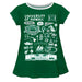 Hawaii Rainbow Warriors Hand Sketched Vive La Fete Impressions Artwork Green Short Sleeve Top