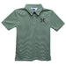 Hawaii Rainbow Warriors Embroidered Hunter Green Stripes Short Sleeve Polo Box Shirt