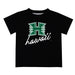 Hawaii Rainbow Warriors Vive La Fete Script V1 Black Short Sleeve Tee Shirt