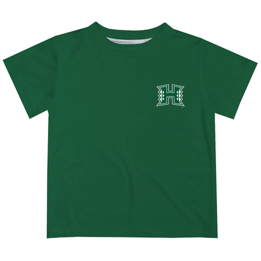 Hawaii Rainbow Warriors Hand Sketched Vive La Fete Impressions Artwork Boys Green Short Sleeve Tee Shirt