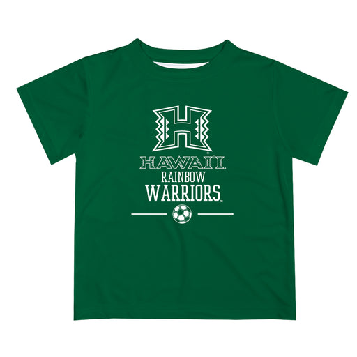 Hawaii Rainbow Warriors Vive La Fete Soccer V1 Green Short Sleeve Tee Shirt