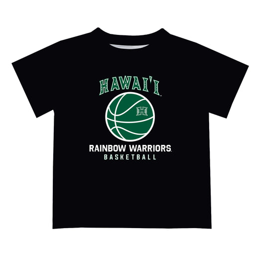 Hawaii Rainbow Warriors Vive La Fete Basketball V1 Black Short Sleeve Tee Shirt