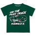 Hawaii Rainbow Warriors Vive La Fete Fast Track Boys Game Day Green Short Sleeve Tee