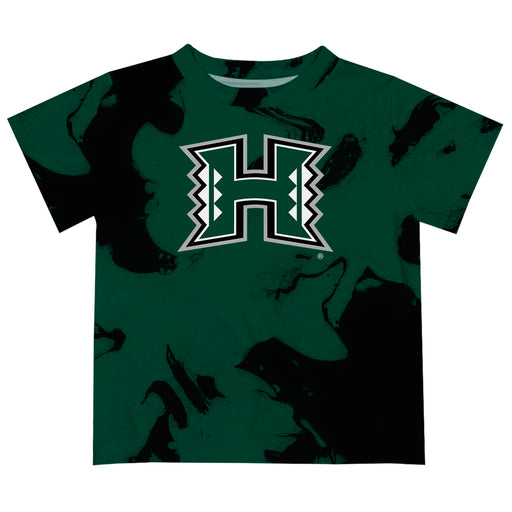 Hawaii Rainbow Warriors Vive La Fete Marble Boys Game Day Green Short Sleeve Tee