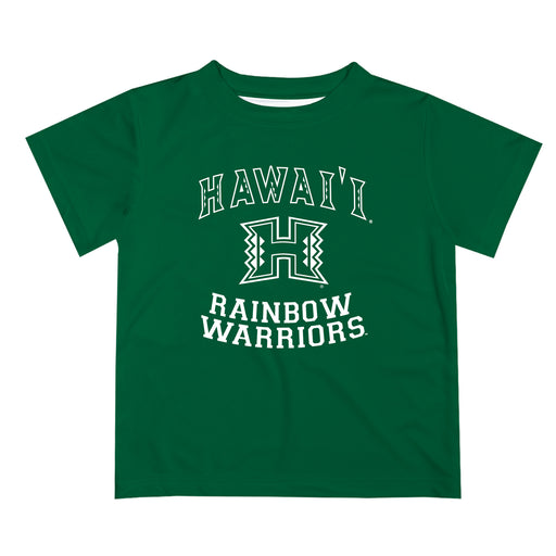 Hawaii Rainbow Warriors Vive La Fete Boys Game Day V1 Green Short Sleeve Tee Shirt
