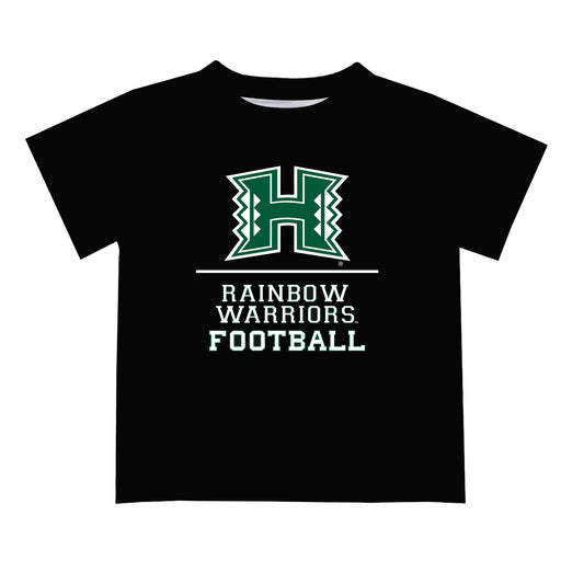 Hawaii Rainbow Warriors Vive La Fete Football V1 Black Short Sleeve Tee Shirt