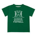 Hawaii Rainbow Warriors Vive La Fete Football V1 Green Short Sleeve Tee Shirt
