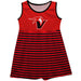 UH Hilo Vulcans Red Sleeveless Tank Dress With Black Stripes - Vive La Fête - Online Apparel Store