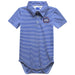 HCU Houston Christian Huskies Embroidered Royal Stripe Knit Boys Polo Bodysuit