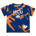 HCU Houston Christian Huskies Vive La Fete Boys Game Day Blue Short Sleeve Tee Paint Brush