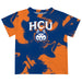 HCU Houston Christian Huskies Vive La Fete Marble Boys Game Day Blue Short Sleeve Tee